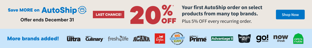 Get 20% OFF your first AutoShip order on food and treats from these dog and cat food brands — plus enjoy 5% OFF every recurring order! Shop Now
