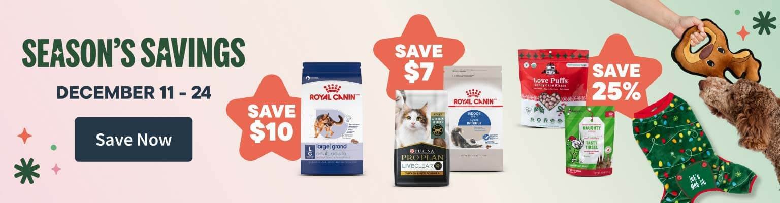 Season's Savings. December 11-24. Save Now